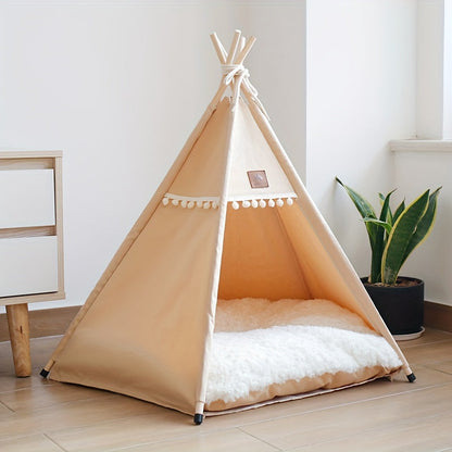 Linen Pet Tent Bed